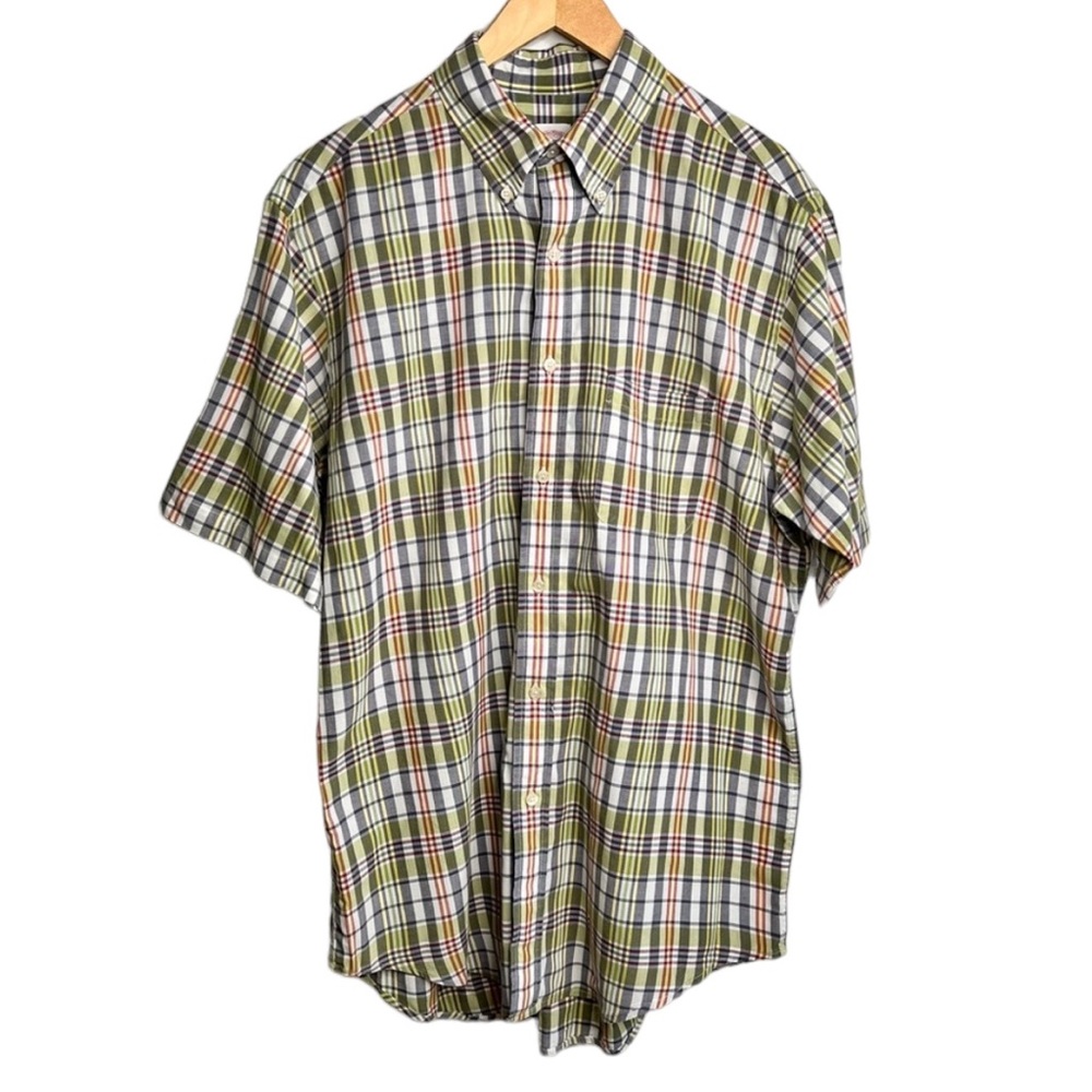 Brooks Brothers Green Plaid Short Sleeve Shirt - Picture 1 of 10